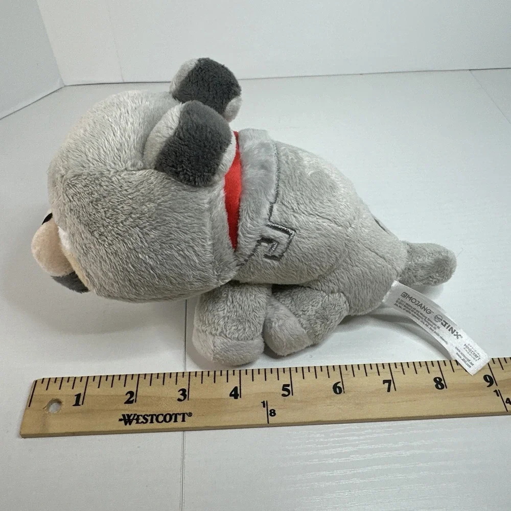 Minecraft Wolf Plush Jinx Official Gray Stuffed Animal Toy 2017 Mojang AB